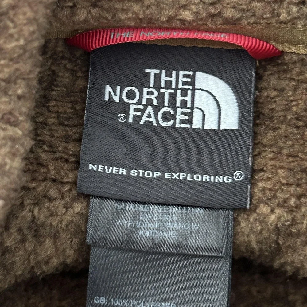 The‎ North Face Jacket Mens 2XL Brown Fleece Full Zip Hiking Casual Outdoor Warm